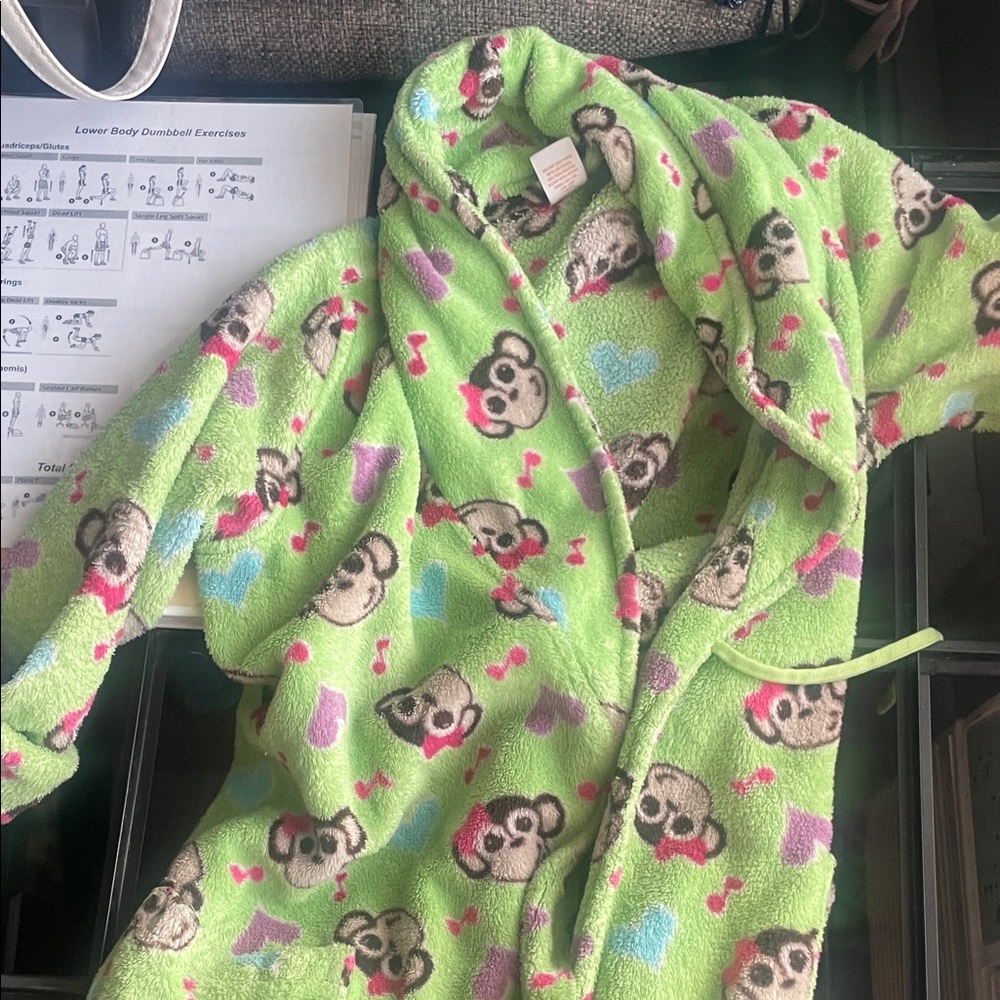 Cozy Green Monkey Print Kids Pajamas